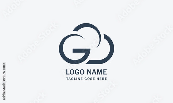 Obraz  cloud logo Flat design ideas vector