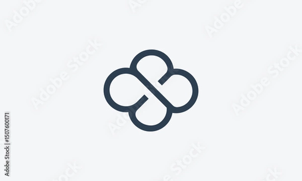 Obraz cloud logo  flat design ideas template