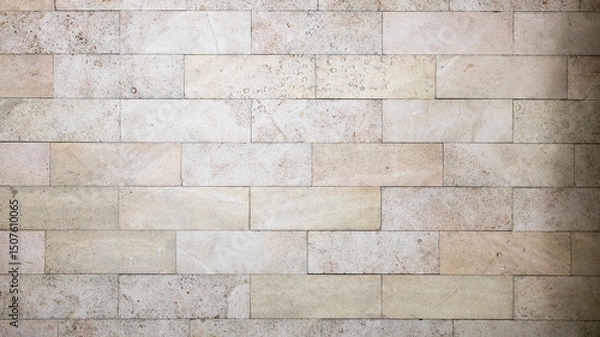 Fototapeta wall tiled with shell rock boards