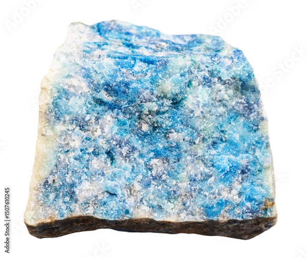 Fototapeta unpolished lazurite mineral isolated on white