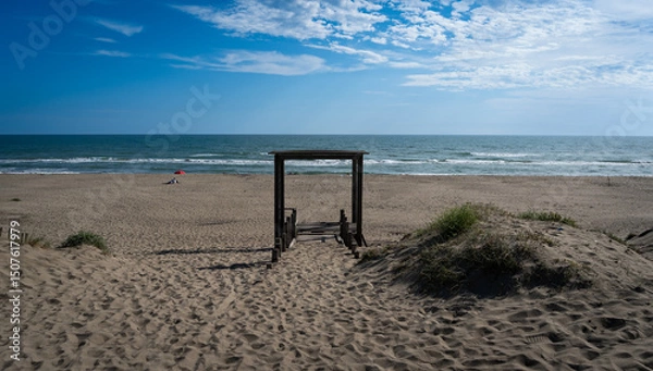 Obraz lifeguard tower on the beach