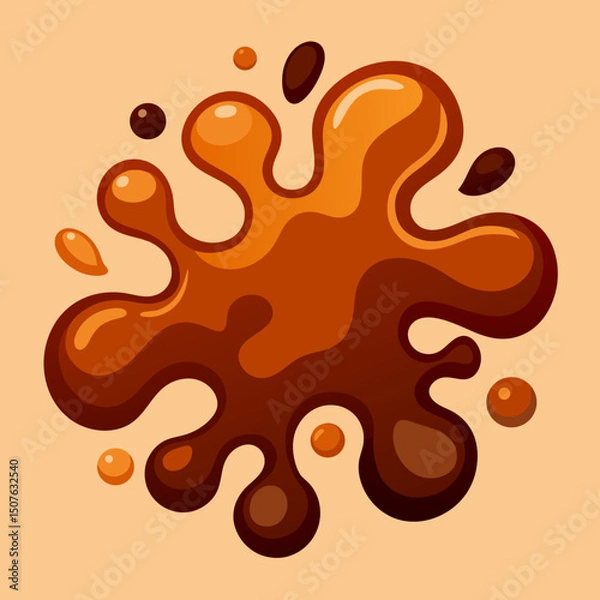 Obraz Set of Chocolate Drink Splash