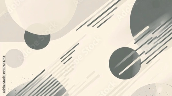 Fototapeta Abstract Geometric Design with Circle and Line