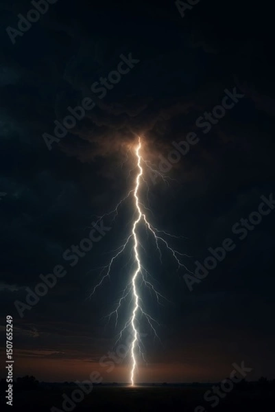 Fototapeta Thunder lightning nature storm