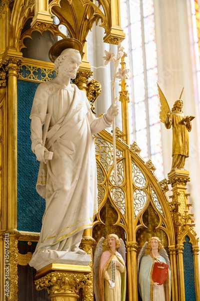 Obraz Saint Joseph. The Cathedral of St Elizabeth (Dóm svätej Alžbety) in Košice, Slovakia.