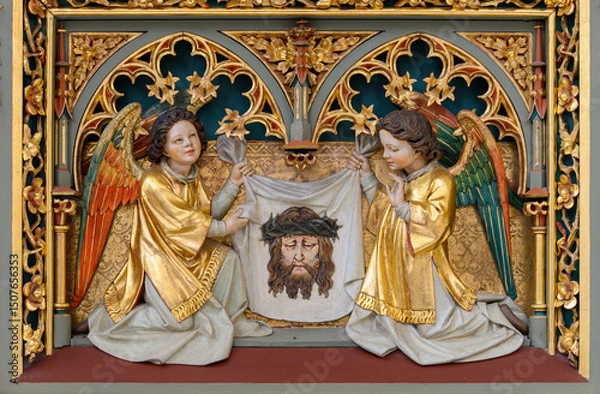 Obraz The Holy Face – Veronica's Veil. The Cathedral of St Elizabeth in Košice, Slovakia.