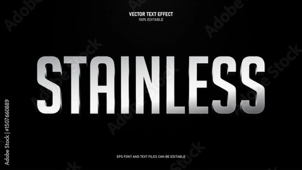 Fototapeta Stainless 3d text effect