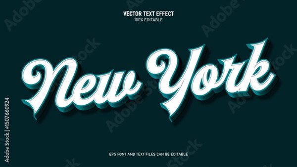 Fototapeta New york text effect