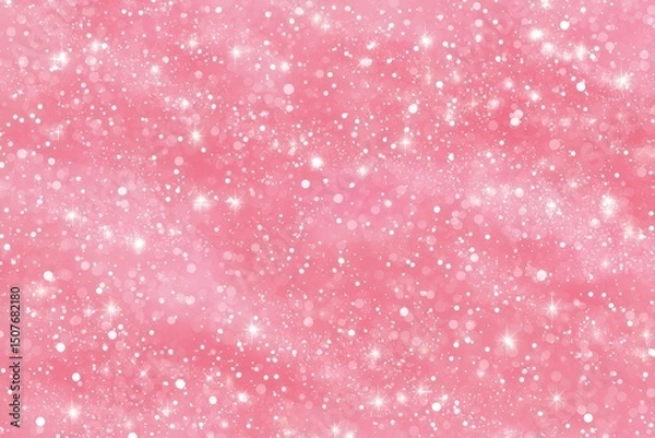 Fototapeta Pink Glitter Background With Sparkle Effect