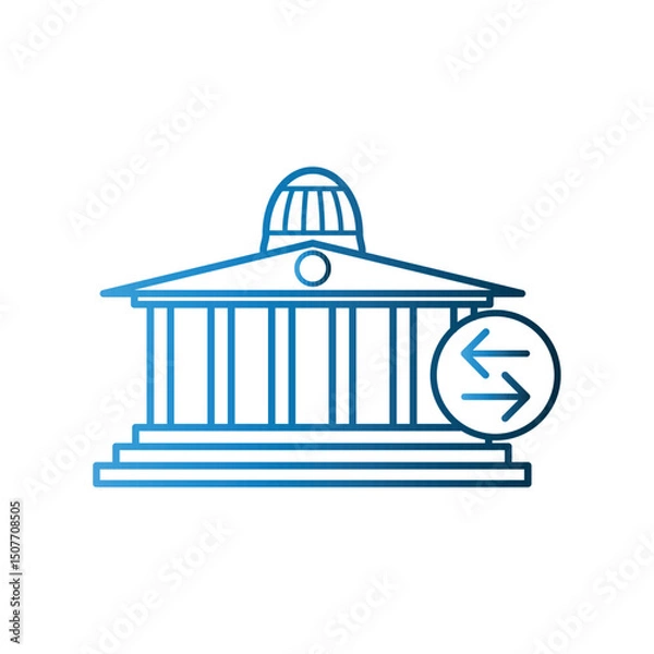 Obraz Bank building icon design template