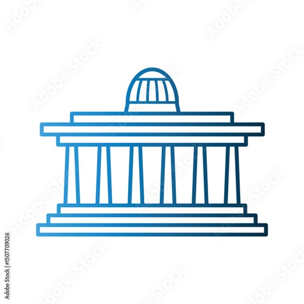 Obraz Bank building icon design template