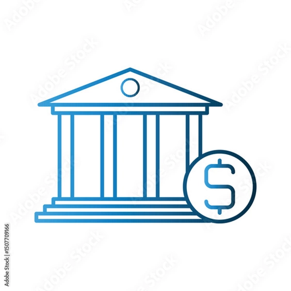 Obraz Bank building icon design template