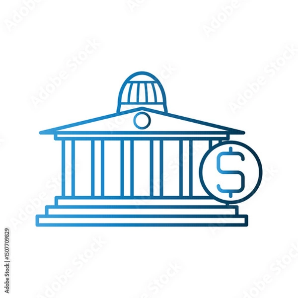 Obraz Bank building icon design template