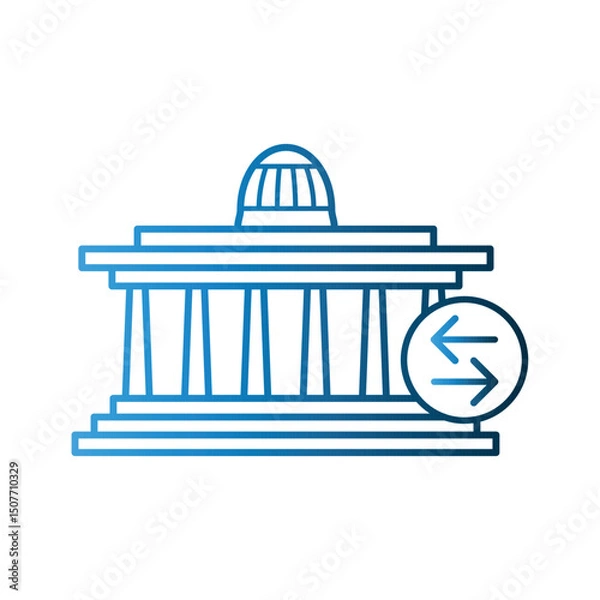 Obraz Bank building icon design template