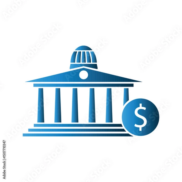 Obraz Bank building icon design template