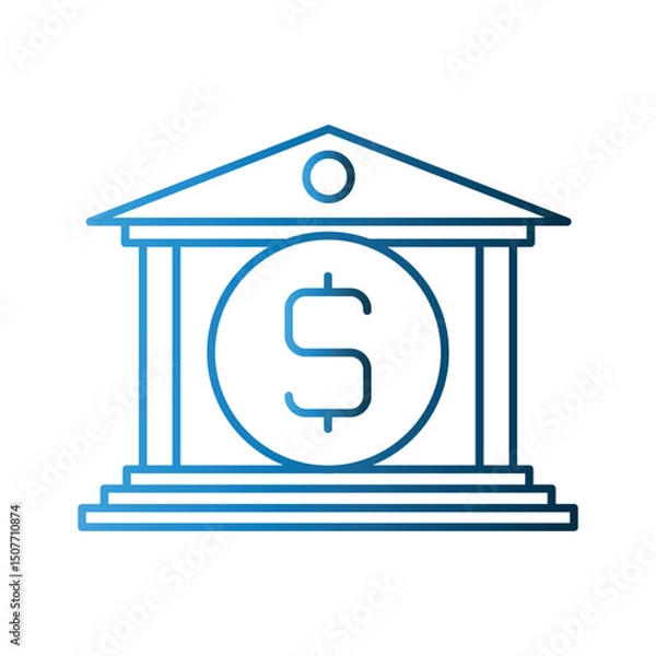 Obraz Bank building icon design template