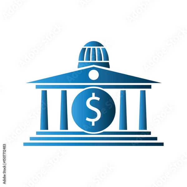 Obraz Bank building icon design template