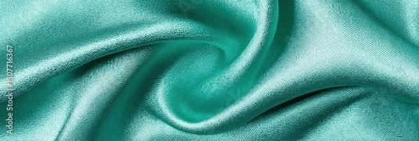 Fototapeta Teal Fabric Texture Pattern Closeup