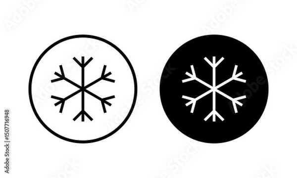 Fototapeta Snow icon vector illustration. snowflake sign and symbol