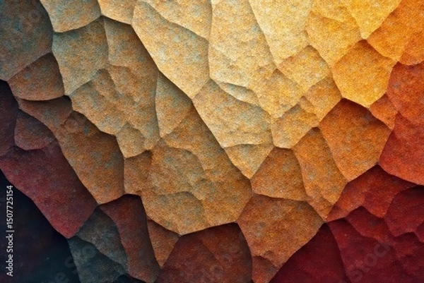 Fototapeta Geometric tapestry, muted earth tones, subtle texture, fabric, geometric