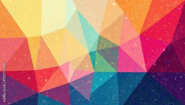 Fototapeta Geometric abstract shapes, vibrant color palette, modern design, shape, wallpaper, art