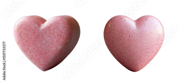 Fototapeta Bright pink heart shaped eraser with smooth surface, perfect for adding touch of charm to any stationery collection