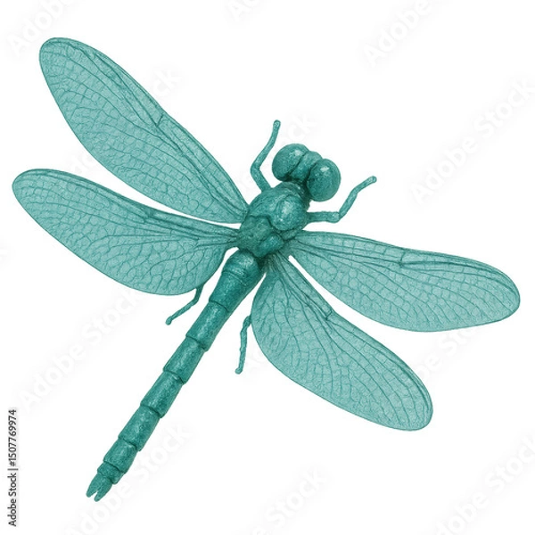 Obraz Sea Glass Dragonfly Render