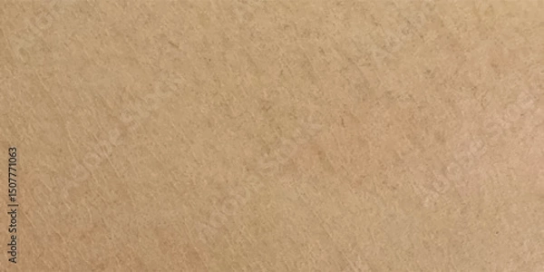 Fototapeta Background of brown kraft paper or cardboard texture. Abstract pattern of beige rough carton, old paper sheet, parchment or papyrus surface, vector realistic illustration
