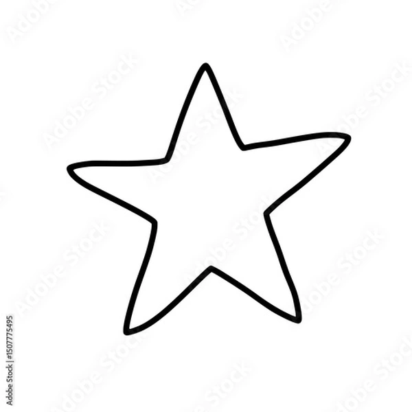 Fototapeta Simple and minimalist vector star icon. Ideal for various designs such as ratings, rankings, decorations or graphic elements.