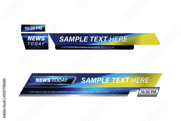 Obraz Colorful news lower third banner template element design