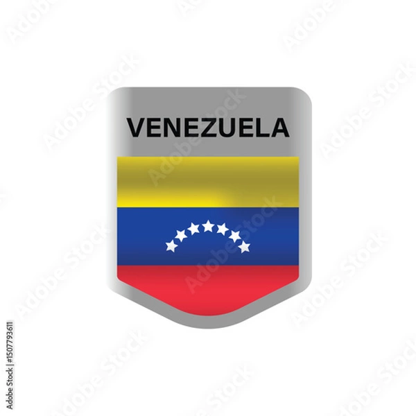 Obraz Badge venezuela flag nation flag design vector