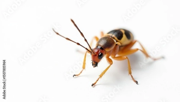 Fototapeta Close-up of single insect on pure white background, animal, wildlife