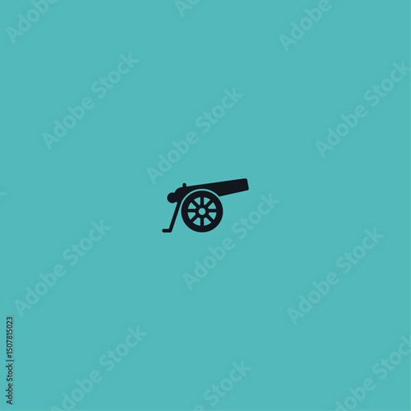 Obraz War cannon icon flat vector design