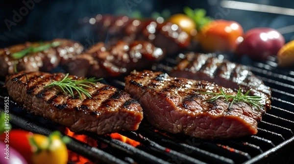 Obraz steak on the grill