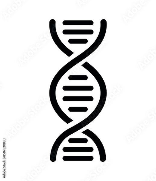 Fototapeta DNA icon symbol. chromosome line icon. DNA icon for app, ui, website , banner and poster. vector illustration on transparent background