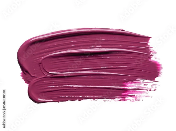 Obraz Vibrant magenta paint smear on a crisp white background.