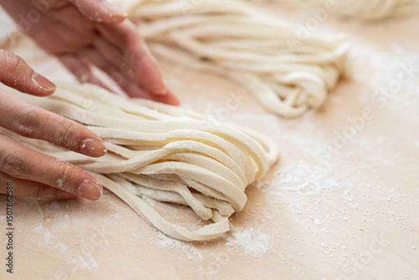 Obraz 手打ちうどん　生めん