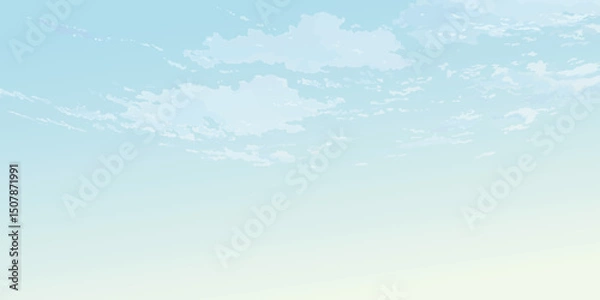 Obraz Cloudscape in a day with clear skies horizontal background