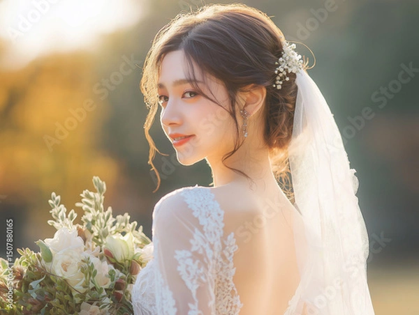 Obraz ウエディングドレスの花嫁