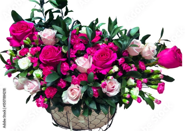 Obraz Vivid Blooming Rose Basket