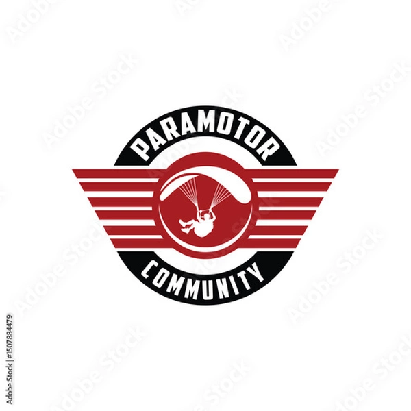 Fototapeta Paramotor Community Wing Logo