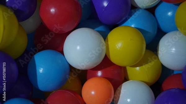 Obraz Colorful Plastic Balls in a Ball Pit Fun, Playful Image