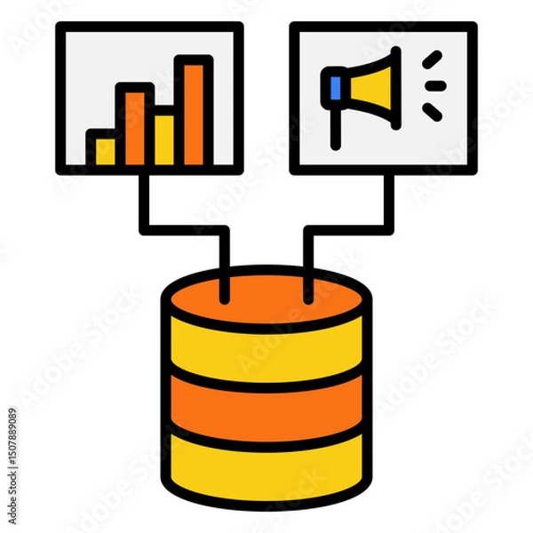 Obraz Data-Driven Marketing: Database Connecting to Analytics and Advertising