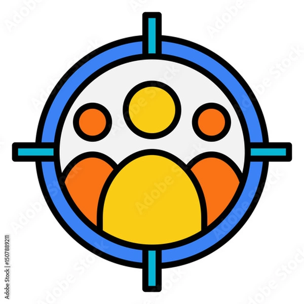 Fototapeta Target Audience Icon, Customer Targeting and Segmentation Concept