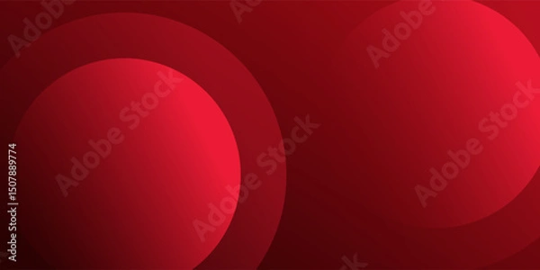 Fototapeta Abstract red background with circles.  Applicable for gift card, Poster on wall poster template