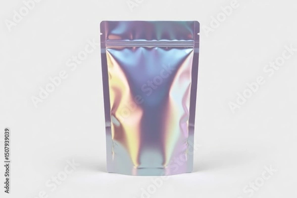Obraz Holographic pouch packaging mockup.