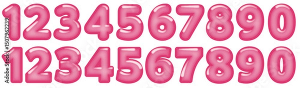 Obraz 風船っぽい数字のセット