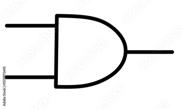 Fototapeta AND Gate Digital Logic Symbol