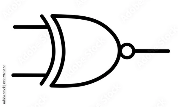 Fototapeta XNOR Gate Digital Logic Symbol