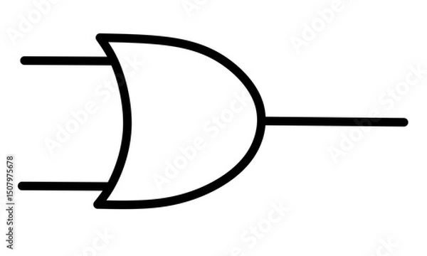 Fototapeta OR Gate Digital Logic Symbol